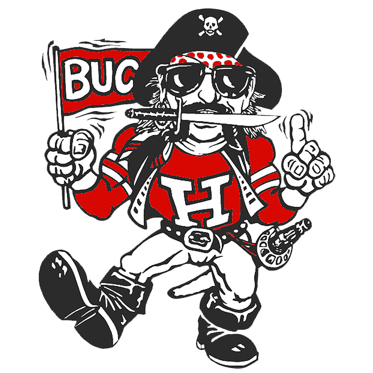 Football Buccaneer Mascot
