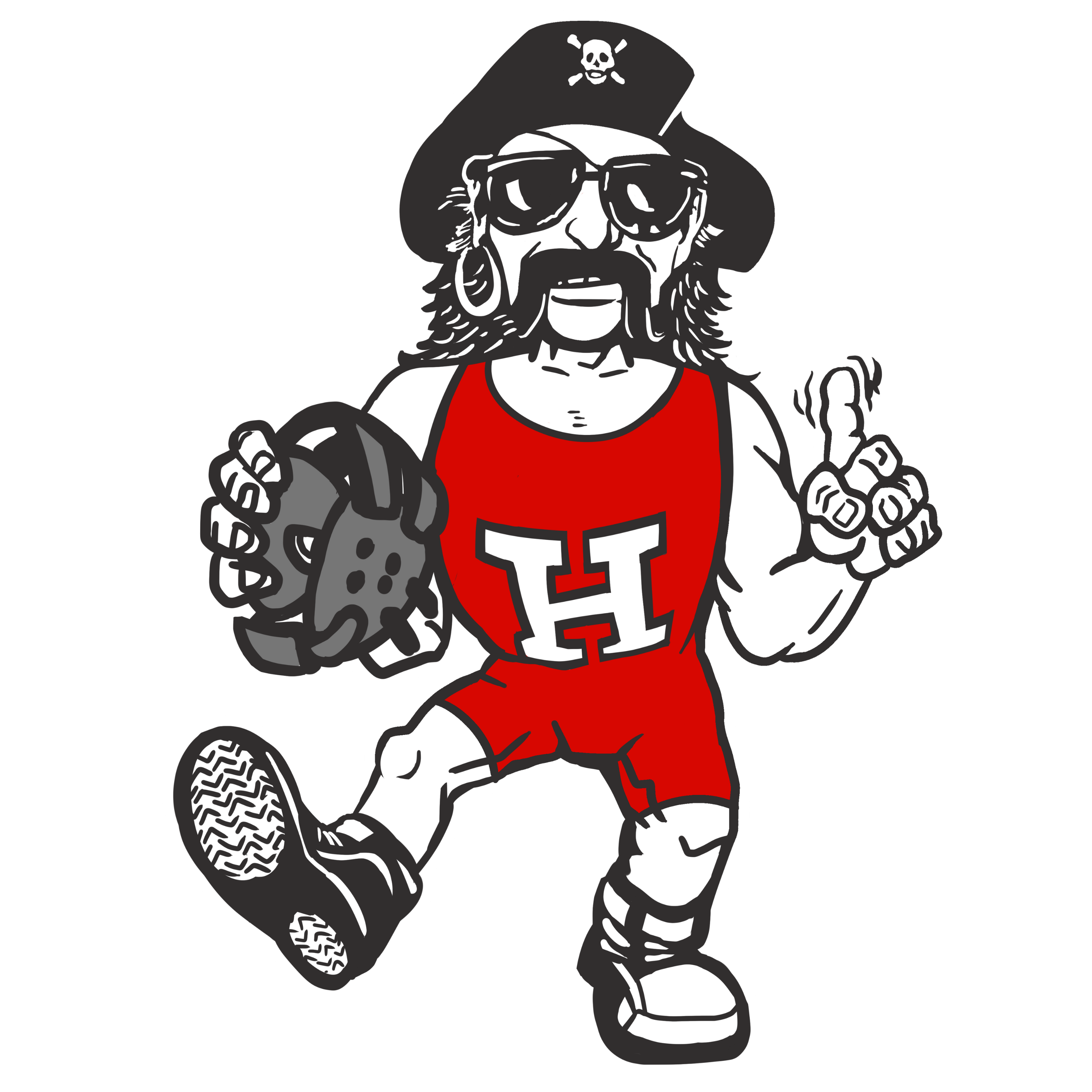 Wrestler Buccaneer Mascot
